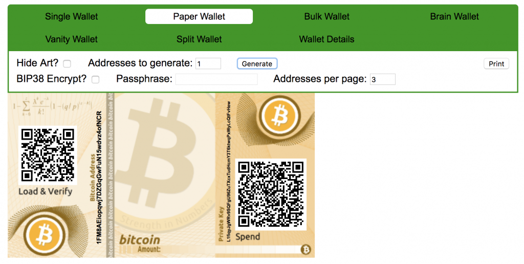 How to Create a Bitcoin Paper Wallet or Paper Bill